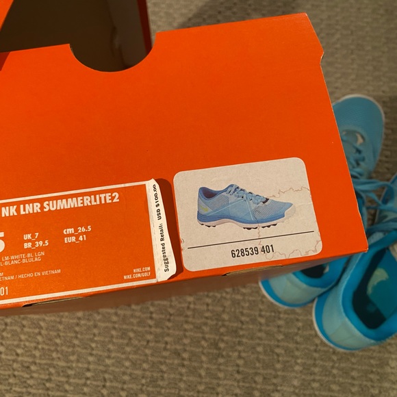 Nike Lunar SummerLite 2 Golf Shoes - Turquoise - Picture 7 of 7